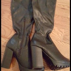 Over the Knee Black Boots